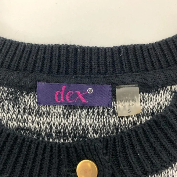 Girl’s Dex black &white cardigan size 6 - Picture 3 of 5